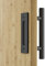 AONAYIOA 24CM Schiebetürgriff, Schiebetürtürgriff, für Scheunentür Holztür, Schranktür, Schwarz