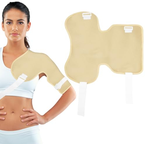 Castor Oil Shoulder Pack Rizinusöl-Packungswickel für die Schulter, Rizinusöl Packungswickel aus Bio-Baumwolle, wiederverwendbarer Rizinusöl Wickel, verstellbares (Öl nicht Lieferumfang enthalten)