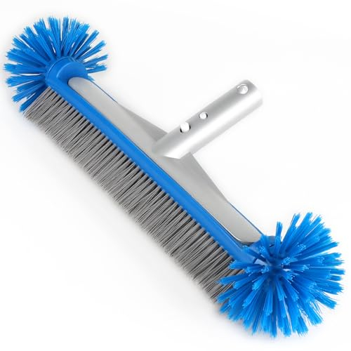 LALAGO Runde Poolbürste, Pool Reinigungs Bürste mit Halbkugelförmigen Borsten, Schwimmbad Bürste ohne Stange, Bodenbürste für Badezimmer, Bürste Reinigung Breit für Poolwänden, Fliesen und Stufen