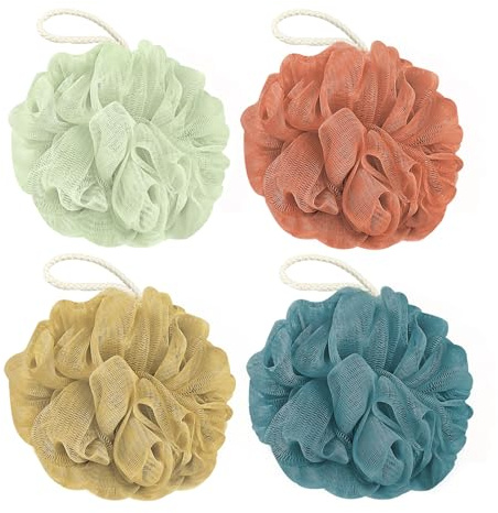 Rnoafmu Shower Loofah Bath Sponge, 60G Loofa Exfoliating Body Scrubber