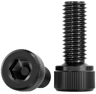 Drenky Tornillos Cilíndricos Negro M5 X 20 mm, 20 Piezas Tornillos de Cabeza Hexagonal Interior Alta Resistencia Tornillos Cabeza Cilíndrica Acero Inoxidable DIN 912 / ISO 4762 Tornillos Allen