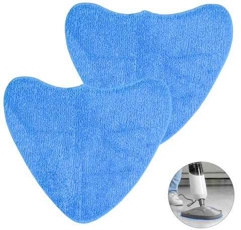 XUIIOSOOKP 2 Pcs Microfiber Steamer Mop Pads, Microfiber Steam Mop Pads Replacement Compatible with Vax Steam Mop Pads S85-CM S86-SF-P S86-SF-T S2ST S86-SF-CC VRS29M Vax Steamer Cleaner Mop Pads