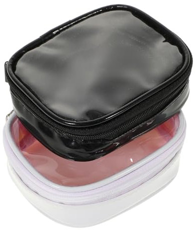 minkissy Elegante Aufbewahrungstasche Für Brillenetuis Aus Pu-Material 2 Linsenbehälter Für Sichere Brillen Reißverschluss