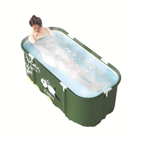 SOONHUA Baignoire portable pliable pour adultes, baignoire spa autoportante, épaisse à plusieurs couches pour intérieur et extérieur, 115 x 50 cm