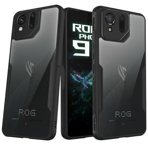 HikerClub Hülle für ROG Phone 9, ROG 9 Pro, 9 Pro Edition, ROG 9 FE (2024) Handyhülle Case, Durchsichtig Transparent PC Rückseite, Slim Fit Anti-Rutsch Anti-Gelbing Schutzhülle