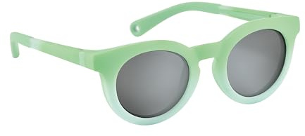 BÉABA, Lunettes de soleil pour bébé 9-24 mois, Protection 100% UV - CAT 3, Protection Latérale, Confort Optimal, Branches ajustables 360°, Adapable à la vue, Collection Retro Delight Rainbow green