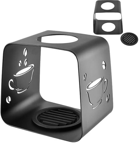 Rejilla para café vertido - Soporte para goteros de café - Soporte portátil de acero para goteros de espresso | Accesorios para cafeteras portátiles con orificio y
