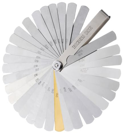 32 Edelstahl Fühlerlehre Set, Klingen Fühlerblattlehre, Fühlerlehre Metrisch, Radienlehre, Gewindelehre, Metrisches Messwerkzeug Zum Messen Von Rissbreite/Dicke, Fühlerlehremetrisch