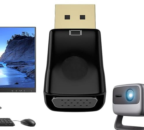 Genérico Convertisseur DP VGA - Connecteur de signal souple stable connecteur HD - Accessoires électroniques Adaptateur de signal pratique pour projecteurs TVAPTOPS tablettes