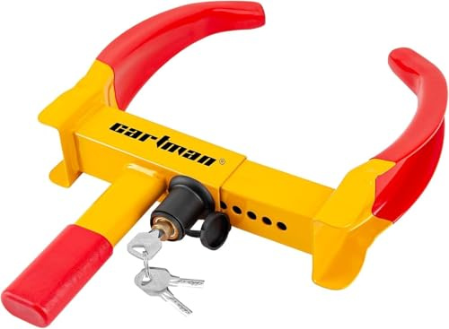 Cartman Universal Radkralle Wegfahrsperre, verstellbares Sicherheits-Reifenschloss, Diebstahlschutz für Anhänger, SUV, Boote, Geländefahrzeuge, Motorräder, Golfwagen