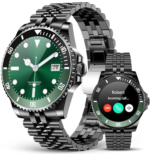 SOUYIE 2025 AI Smart Watches for Men, Waterproof Round Watch, 1.19 AMOLED Display, 24/7 Heart Rate, Blood Pressure/SpO2/Sleep Tracker, 100+ Sports Fitness Tracke, Compatible Android and iOS