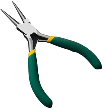 Alicates de punta de aguja de 12,7 cm antideslizantes para corte lateral pequeño, para fabricación de joyas, herramientas de mano, juego de alicates de precisión para electrónica
