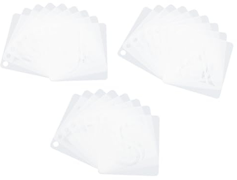 MUELODSIC Pochoirs D'artisanat pour Garçon et Filles 36 Pièces en Pet Blanc, Lettres Majuscules et Chiffres 7,6 Cm, Modèles Réutilisables pour Peinture, Dessin, Scrapbooking et Bricolage