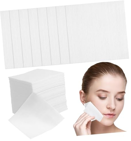 CLISPEED Abschminktücher Vliesstoff 400 Stück 10X10cm Einweg Make Up Entferner Pads für Frauen und Empfindliche Augenpartie