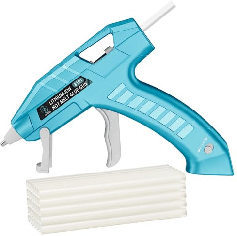 HHYSSG Pistola de Silicona Inalámbrica de Litio, 30 Barras de Pegamento, Calentamiento Rápido, Recargable por Type-C, Pistola de Pegamento de Apagado Inteligente, Perfecta para Artes de DIY (8101, s)