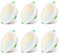 Sweier Ultra-Slim 5W Dimmable LED Downlights, 3 Adjustable Colors (3000K/4000K/6000K), IP44 Recessed Ceiling Lights for Bathroom, Kitchen, Living Room – 6 Pack