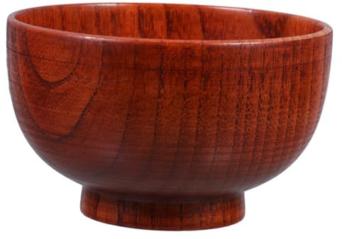 Gatuida 1pezzi Ciotola in Legno Semplice da Cucina Ciotola per Insalata e Snack Contenitore per Cibo e Frutta Realizzato in Legno di Durevole e Lavabile