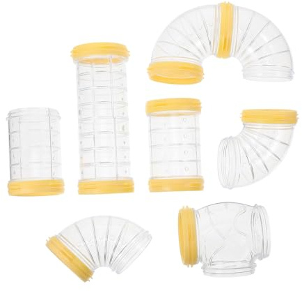 NOLITOY Ensemble de 8 Tubes Labyrinthe pour Hamster Tunnel Extérieur en Plastique Accessoires de Cage à Hamster Fournitures pour Petits Animaux Facile à Installer