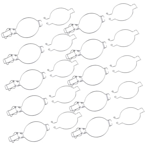 Ronyme 10 Abrazaderas de Alambre para Tarros de Vidrio, Abrazadera de Alambre para Tarros, Clips de Sellado, Herméticas, con Cierre Seguro, para Uso Doméstico y Comercial, 10 cm de Diámetro
