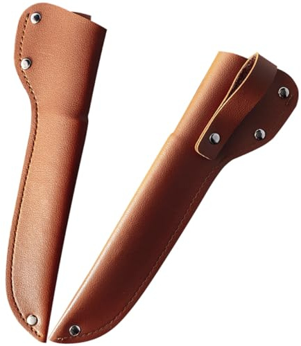 TEMPNAP Funda para Cortador de Cuero Portátil, Protector de Cuchilla para Chef, Vaina Práctica de Piel para Cuchillos de Cocina, Uso en Exteriores y Hogar, Protección Color Aleatorio