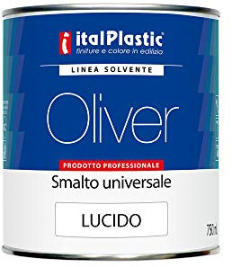 Smalto a Solvente per Ferro e Legno Lucido OLIVER 0,375 Lt COLOR (Verde Persiana 120)
