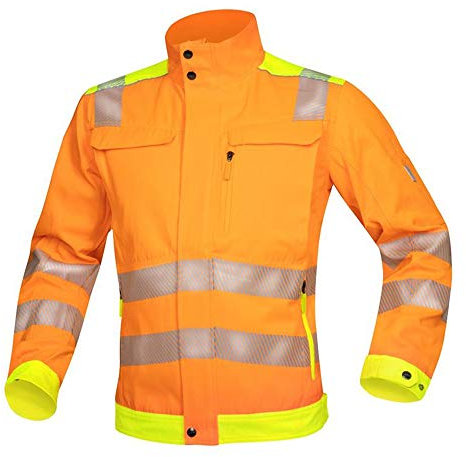 Sioen Malden avvertimento protezione softshell 724ZA2TU2 giacca visibilità Arancione, Taglia: L