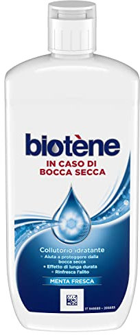 Biotène Collutorio Idratante, Aiuta a Proteggere dalla Bocca Secca, Effetto lunga durata, Igiene dentale, Alito Fresco, Gusto Menta 500ml