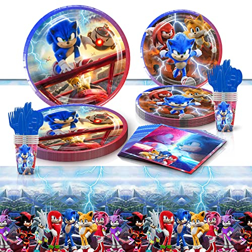 Partygeschirr Set, Cartoon Geburtstag Deko Set, Partygeschirr Kindergeburtstag Dekoration, Geburtstag Deko Set, Partydekoration Geschirr Party Supplies Set