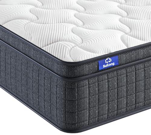 SuiLong Matratze 140x200 Höhe 26cm Härtegrad H3 Mittelfest 7-Zonen Federkernmatratze Öko-Tex Zertifiziert Orthopädische Taschenfederkernmatratz mit Komfortschaum für Kinder und Erwachsene