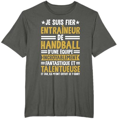 Coach Drôle Je Suis Fier Entraîneur De Handball T-Shirt