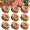 Portavelas de Madera, 9 Unidades Portavelas de Velas Pequeñas Decoración de Mesa de Otoño Navidad Boda San Valentín, Regalos Decoración del Hogar Portavelas Adornos de Madera Soporte para Velas
