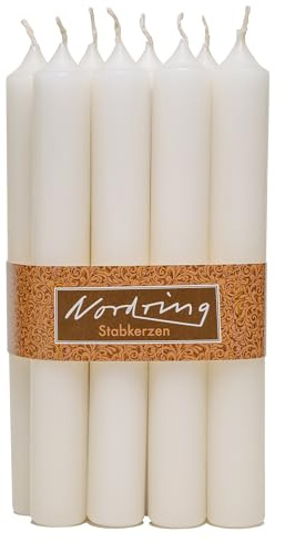 Nordring 8 Stabkerzen 2,2 x 18 cm creme