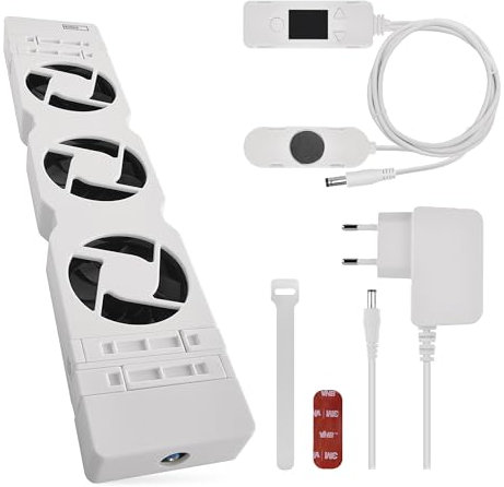 EMOS - Chauffage-ventilateur pour économiser de l'énergie et des frais de chauffage, kit de démarrage MONO, 1 unité de chauffage-ventilateur avec sonde de température avec régulateur, chargeur