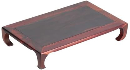 GBEVAUEIO Multifuncional Expositor Rectangular de secuoya de 9,8 Pulgadas, Base de Tetera, jarrón y bonsái for decoración del hogar y la Oficina. Interior