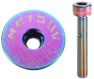 QUARKZMAN 1 1/4 tum OD Cykelkedjeskydd i aluminiumlegering för M6 Rainbow skruv för Mountain Bike Road Bike MTB Färgglad