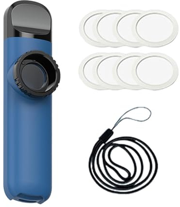 BEALIFE Kazoo flöjtföljeslagare justerbar ton Kazoo för gitarrspel med fem membran för musikentusiaster med fem flöjtmembran för musikälskare , Blå , 10.8x2.5x2 cm