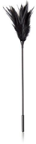 Boowhol Damen Herren Feder Peitsche Paddel Erotik Federkitzler Fesseln Bondage S&M Sexspielzeug streichelfreund Lange Flogger für Paar (Schwarz)