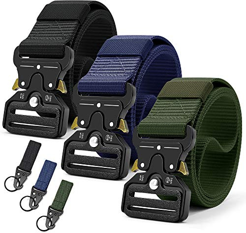 DOOPAI Tactical Belts for Men, 3 Pack, 1.5 Wide, Heavy Duty Military Nylon