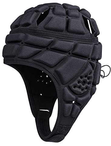 Luckxing Gepolsterte Kopfbedeckung Helm Fußball Kopfschutz Helm Fußball Torwart Helm Tormann Torhüter Kopfbedeckung Gepolstert Für Damen Herren Jungen Kinder