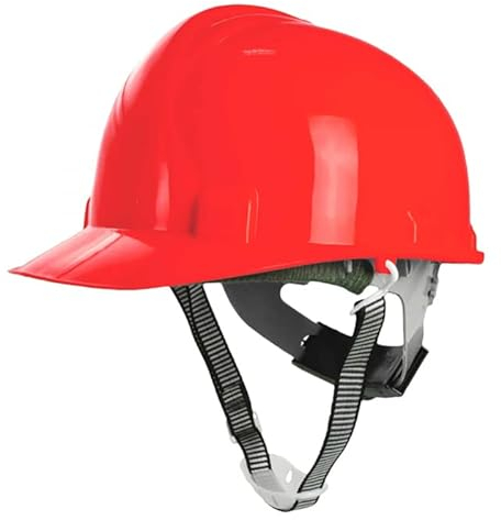 Casque de protection pour chantier Rouge Casque de construction pour adulte Casque de travail Casque de constructeur Garantie de sécurité