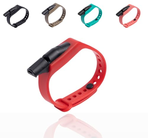 Vogt-Hundepfeife | Armbandpfeife von André inklusive Videokurs | der perfekte Rückruf | Hunde Trainingszubehör | Erziehungshilfe für Hunde | (rot)
