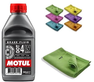- Aceite Hidráulico Liquido para Frenos Dot 4 LV - 500Ml + Trapo G Kit-MOT-3