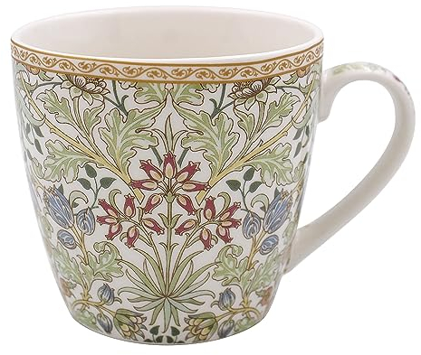 Lesser & Pavey British Designed Coffee Mug | Ceramic Coffee Mugs for Home or Work | Large Mugs for Hot Drinks | Hyacinth Breakfast Tea and Coffee Cups - William Morris