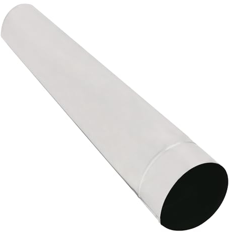 KOTARBAU® Schornsteinrohr Rohr 1 m Ø 150 mm Rauchrohr aus Stahlblech Silber Abgasrohr für Kamin Effektive Verbrennungsgasableitung Schornstein Kaminrohr