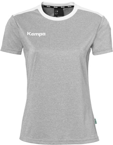 Kempa Damen Emotion 27 T-Shirt, Dark Grau Melange/Weiß, S EU