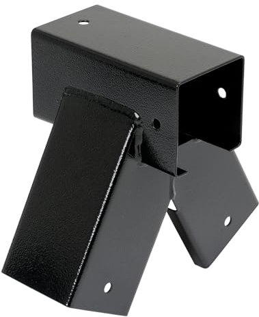 TRIBECCO Raccord de balançoire 90°, raccord 90/90 mm, en tôle d'acier revêtue par pulvérisation, pour balançoire de jardin, forme triangulaire stable, avec ouvertures de montage de 10 mm de diamètre