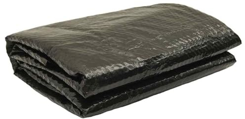 Homgoday Poolskydd pool solpresenning drivande solfilm pool presenning solskydd poolvärmare för vattenuppvärmning, värmepresenning rund PE svart 549 cm