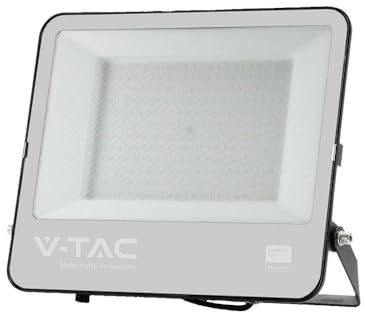 V-TAC Faro LED – alloggiamento nero – Samsung – IP65 – vetro nero + grigio – 200 Watt – 17540 lumen – 6500 K – 5 anni