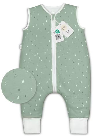 Ehrenkind® Babyschlafsack mit Füßen 2.5 TOG | Bio-Baumwolle | Ganzjahres für Winter und Sommer | Oeko-Tex | Kinder