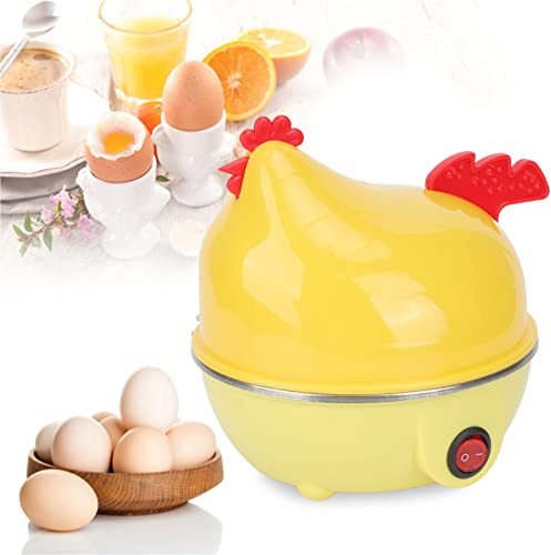 Fabricant Rapide D'oeufs Cuiseur à Oeufs Rapide Forme de Poulet Multifonction électrique 7 capacité D'oeufs Arrêt Automatique Mini Machine à Petit-déjeuner Vapeur (Prise 220 V